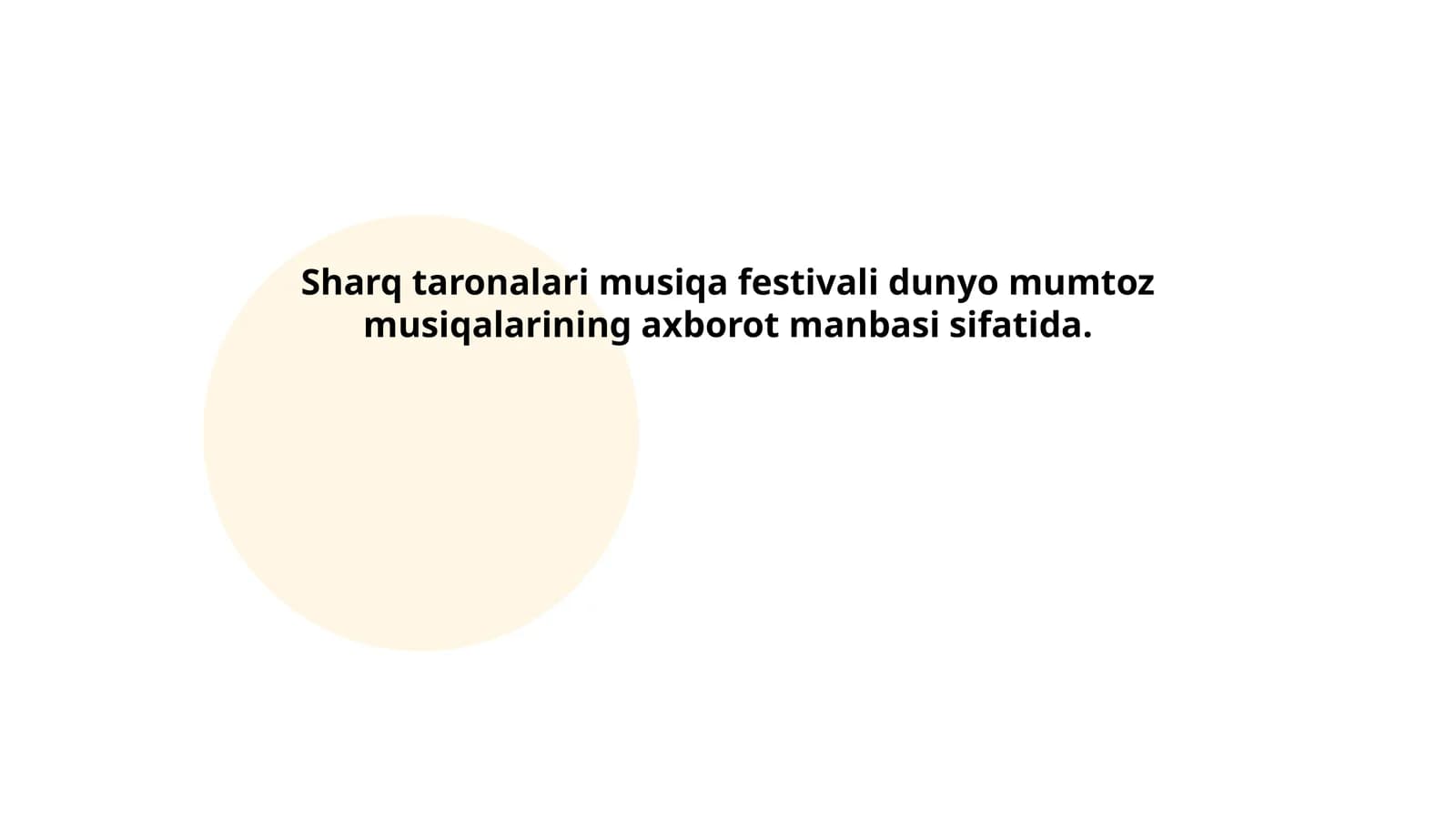 Sharq taronalari musiqa festivali