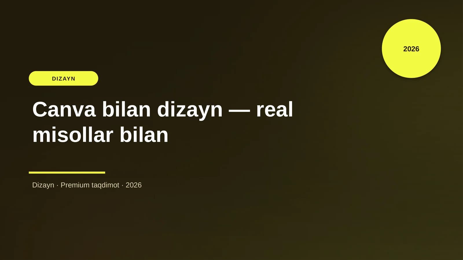 Canva bilan dizayn — real misollar bilan