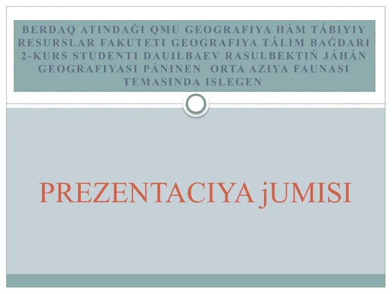 Orta Aziya Faunasi