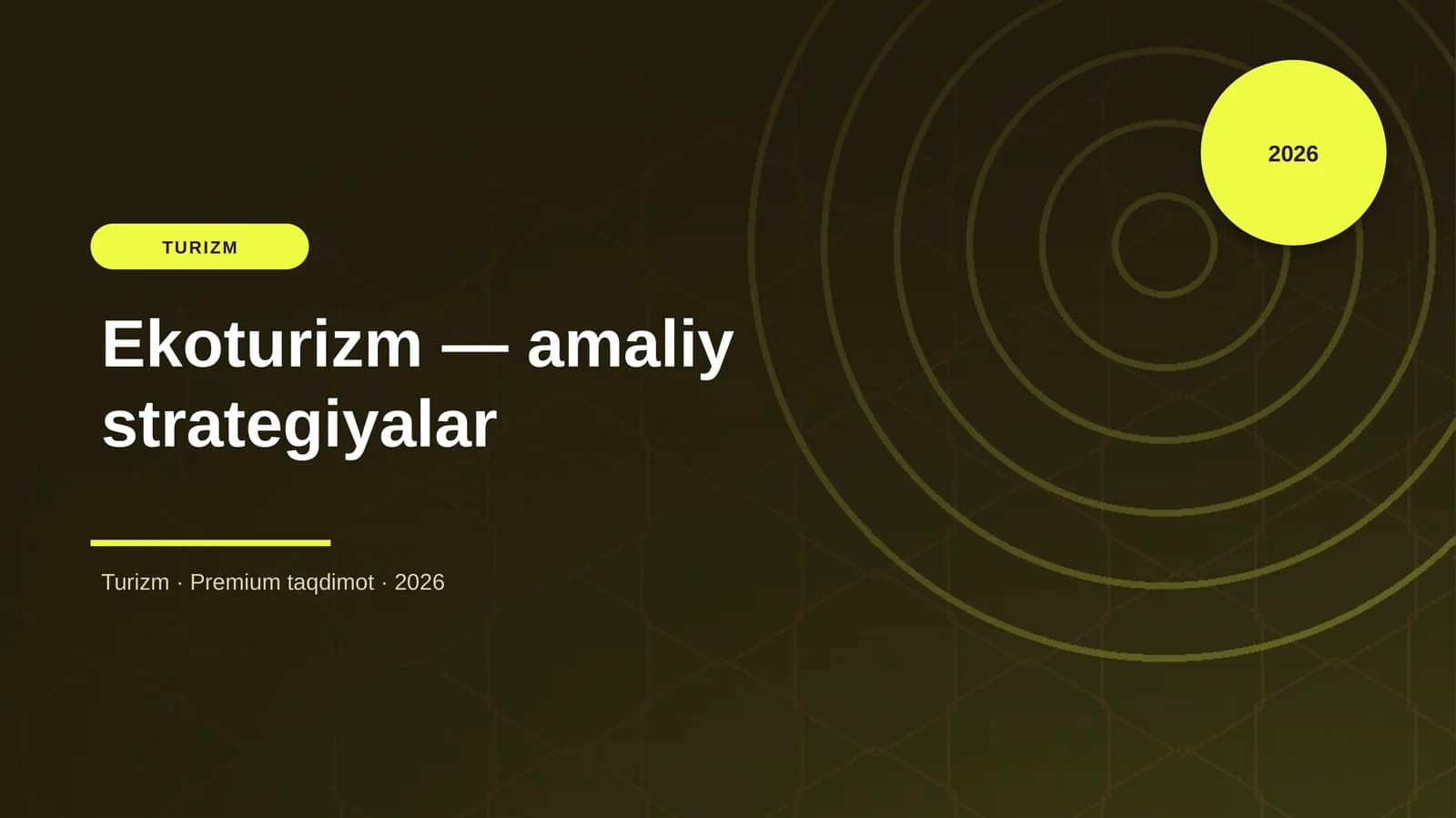 Ekoturizm — amaliy strategiyalar