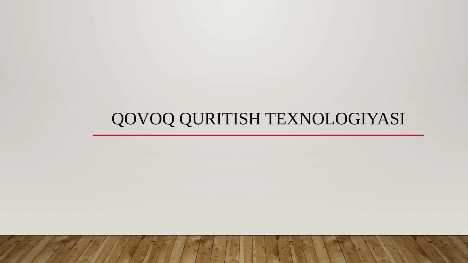 Qovoqquritishtexnologiyasi