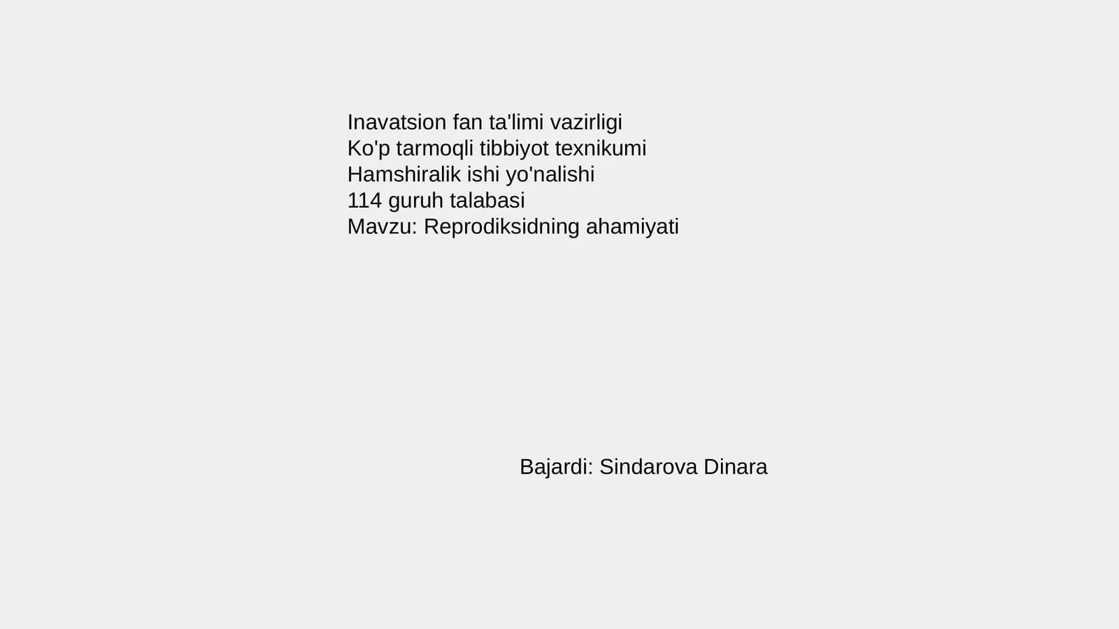 Ko'p tarmoqli tibbiyot texnikumi