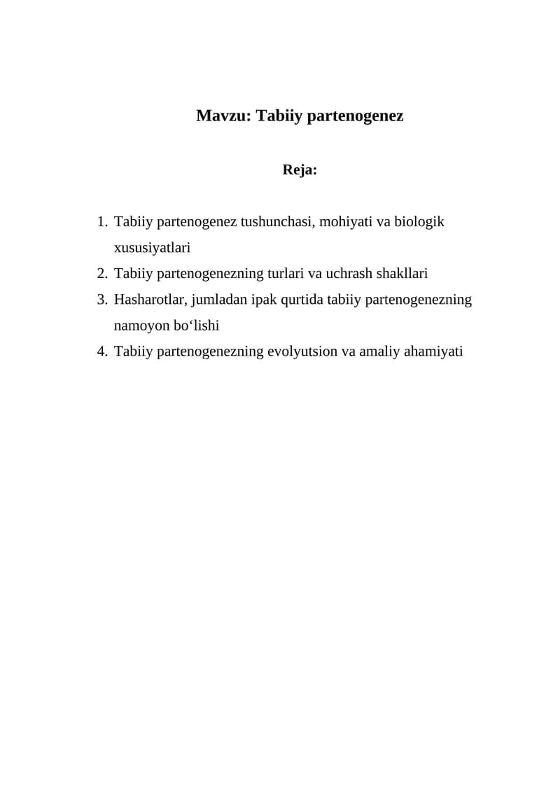 Tabiiy partenogenez