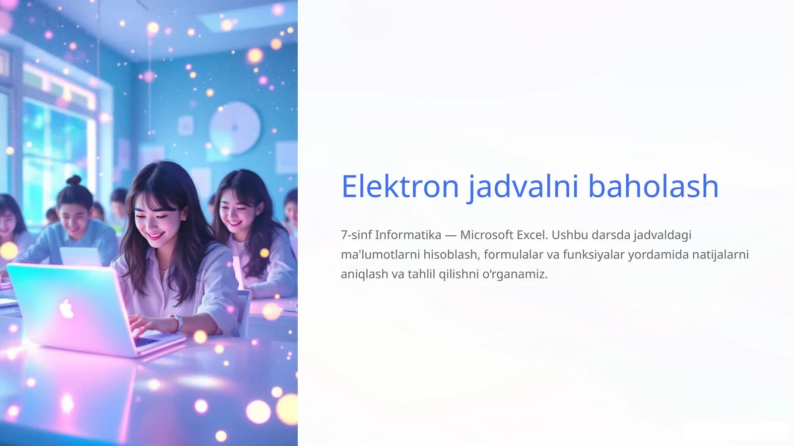 Elektron jadvalni baholash