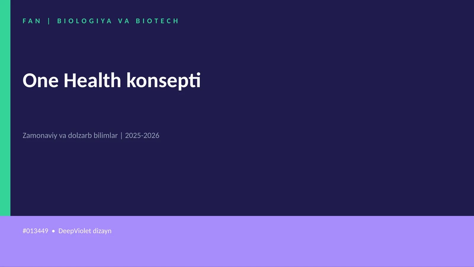One Health konsepti