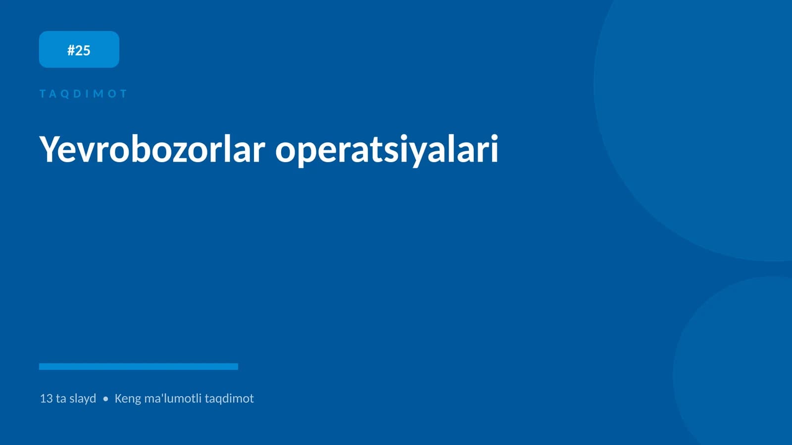 Yevrobozorlar operatsiyalari