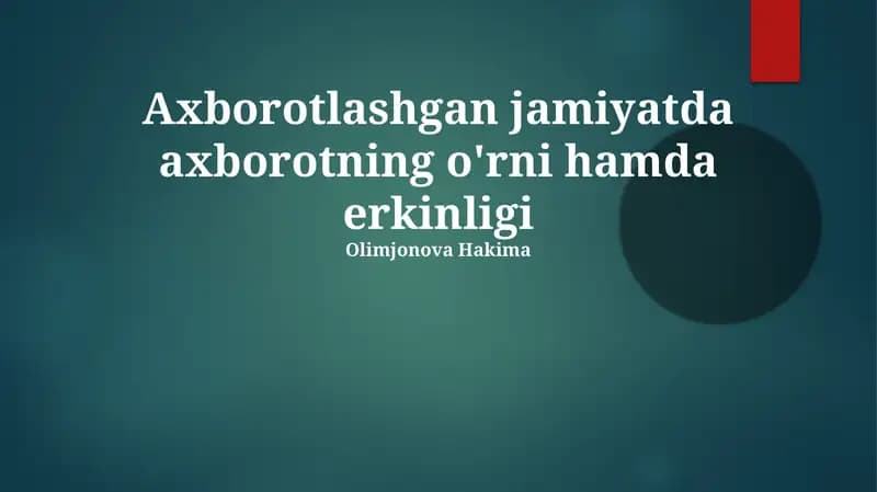 Olimjonova Hakima