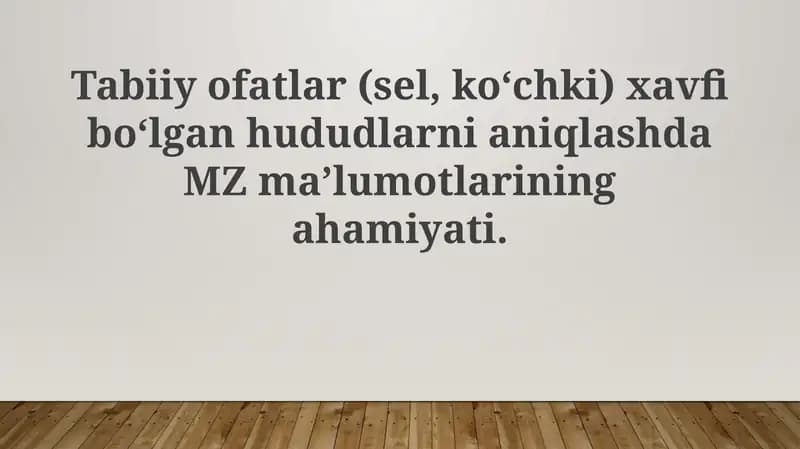 Masofadan zondlash ma'lumotlari
