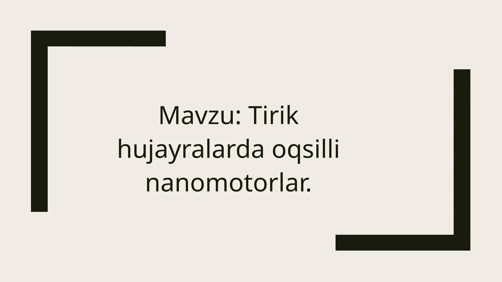 Tirik hujayralarda oqsilli nanomotorlar