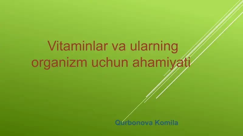 Vitaminlar