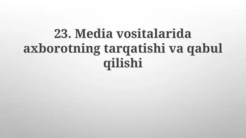 Ommaviy axborot vositalari