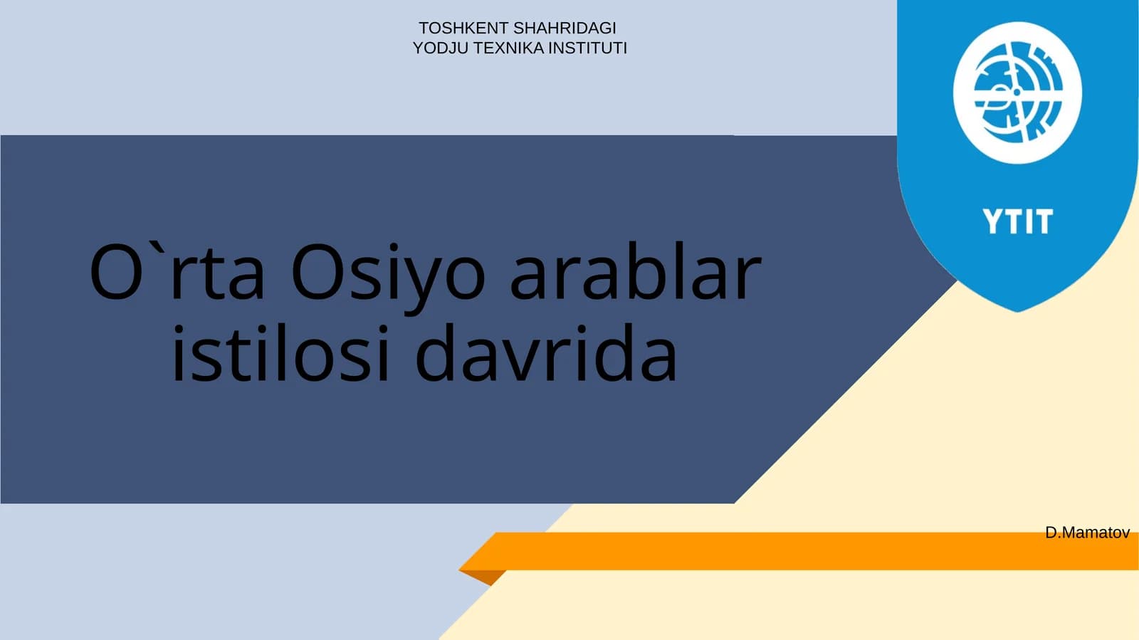 O`rta Osiyo arablaristilosi davrida