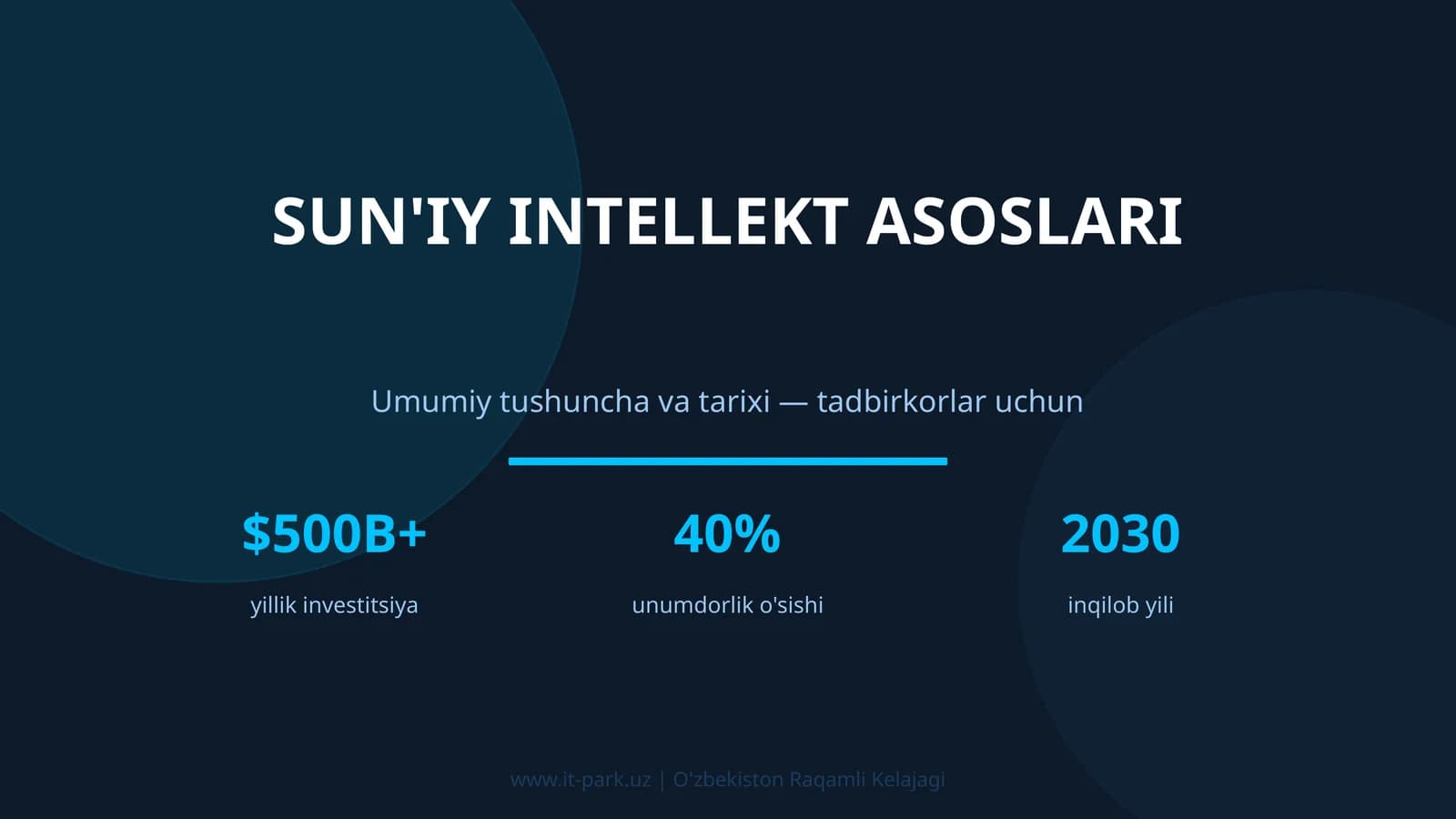 SUN'IY INTELLEKT ASOSLARI