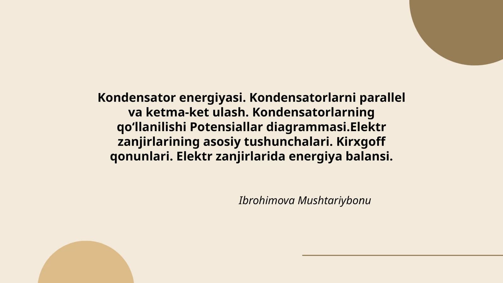 Kondensator energiyasi