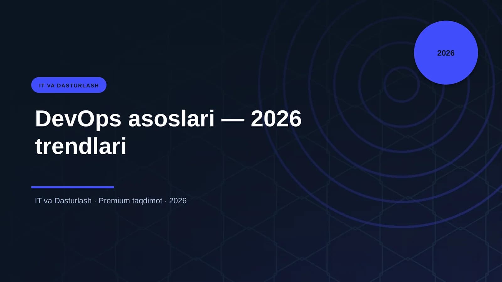 DevOps asoslari — 2026 trendlari
