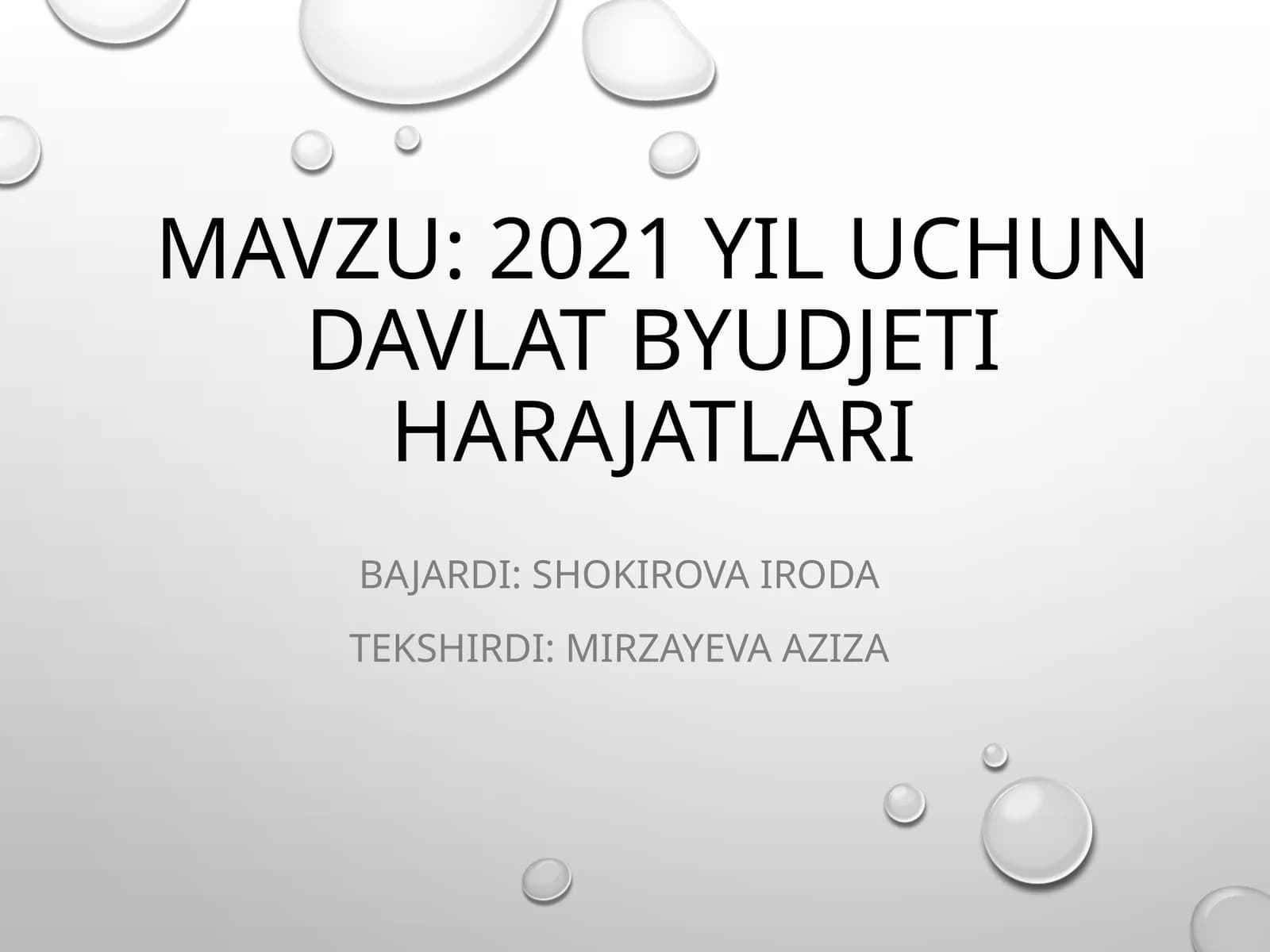 2021 yil uchundavlat byudjeti harajatlari