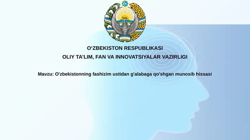O'zbekistonning fashizm ustida