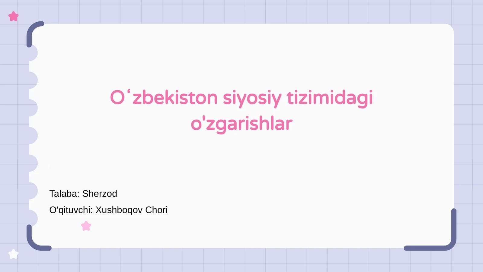 Oʻzbekiston siyosiy tizimidagi o'zgarishlar