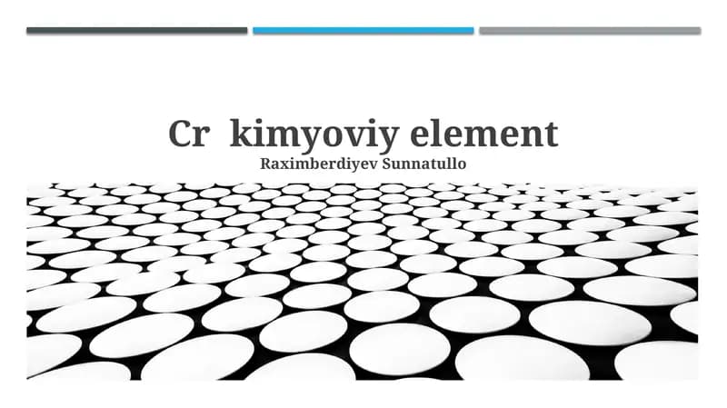 Cr kimyoviy element