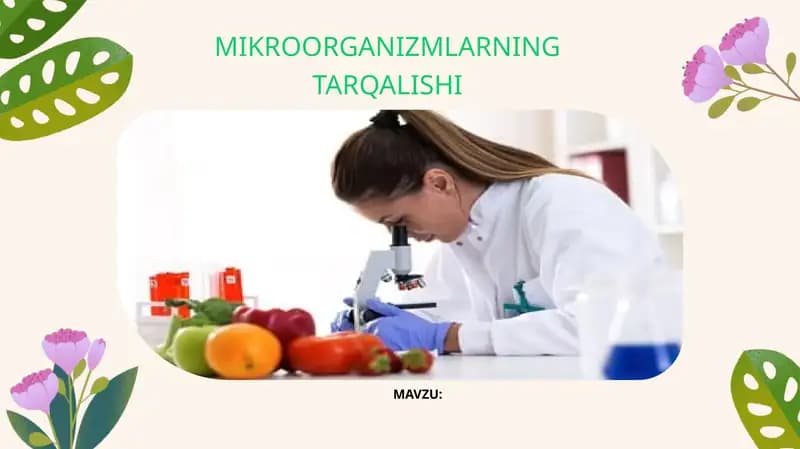 Mikroorganizmlarning tarqalishi