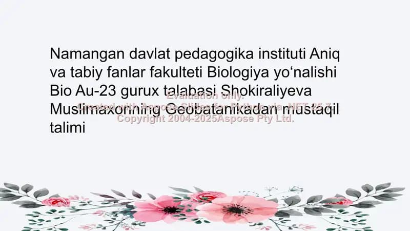 Fitotsenoz dinamikasi