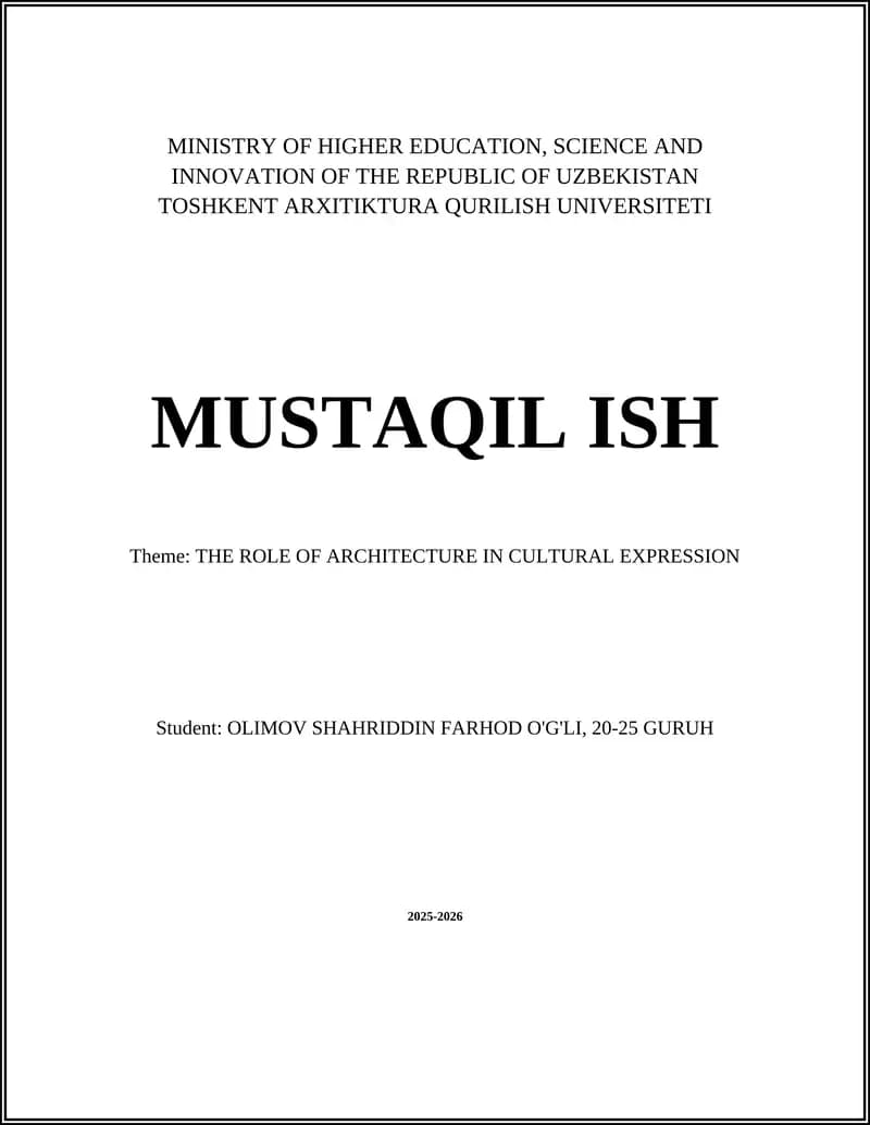 The Role of Architecture in Cultural Expression