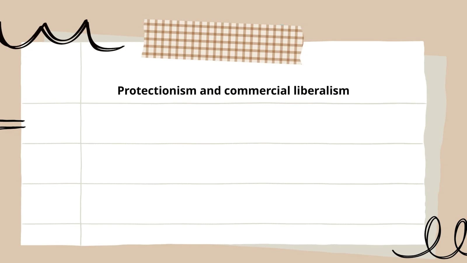 Protectionism and commercial liberalism