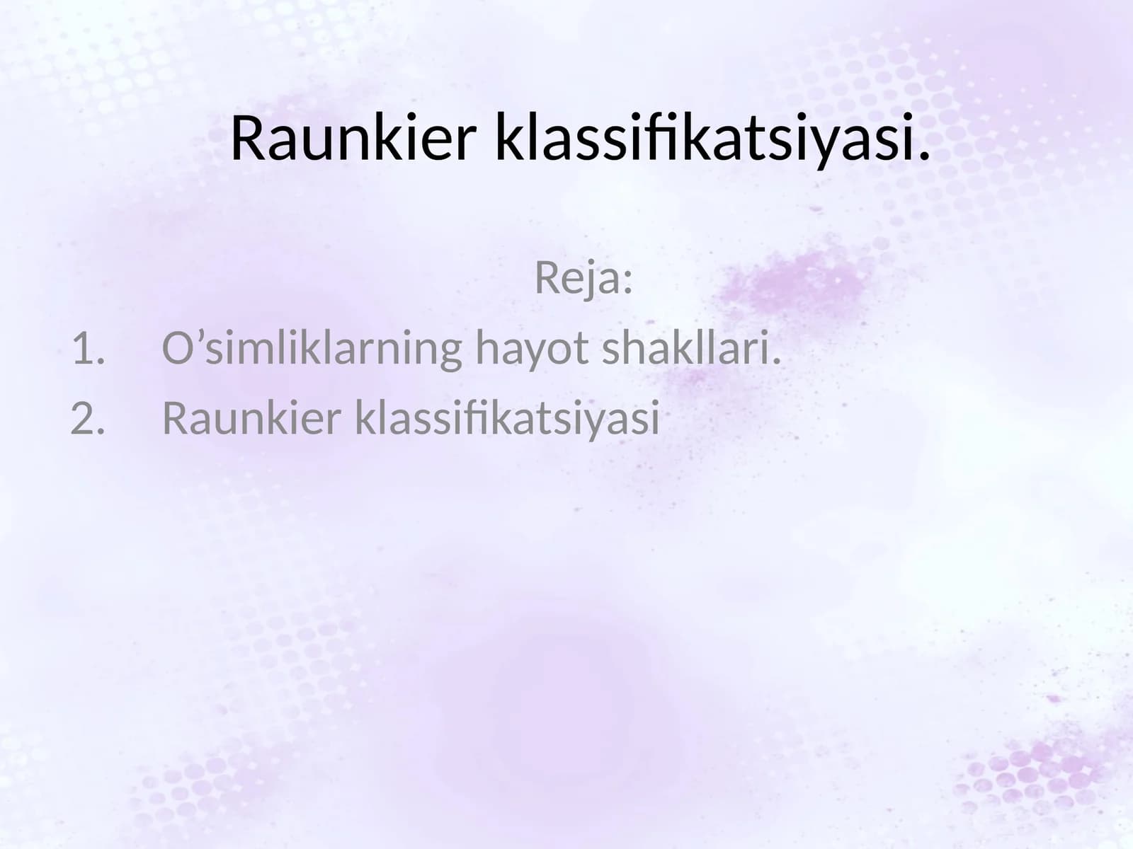 Raunkier klassifikatsiyasi