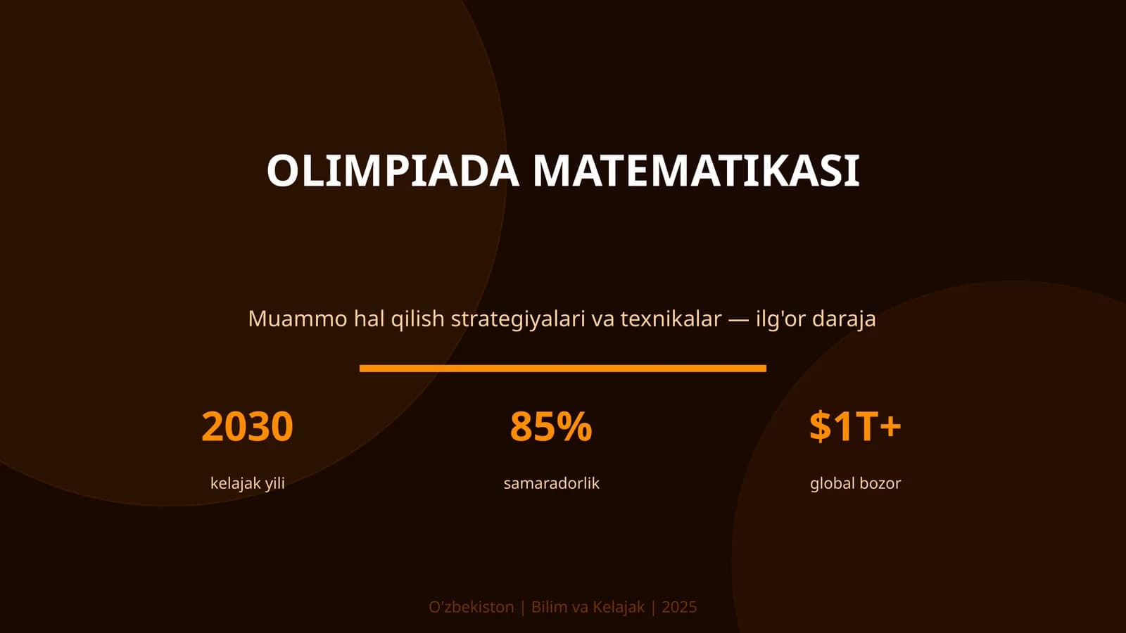 Mavzu: Olimpiada matematikasi