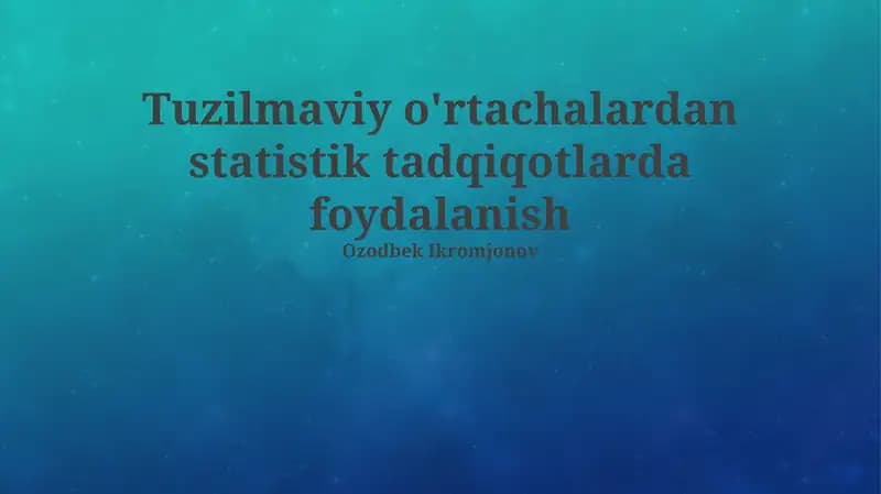 Struktural o'rtachalar: Ta'rif va Mohiyat