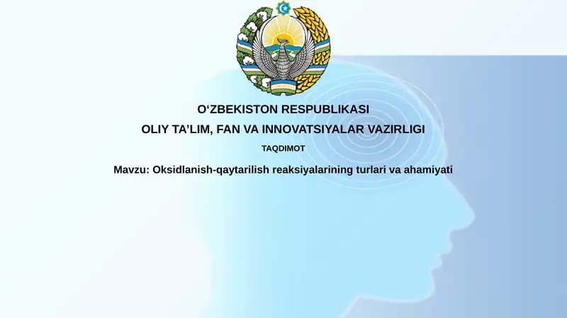 Oksidlanish-qaytarilishreaksiyalar