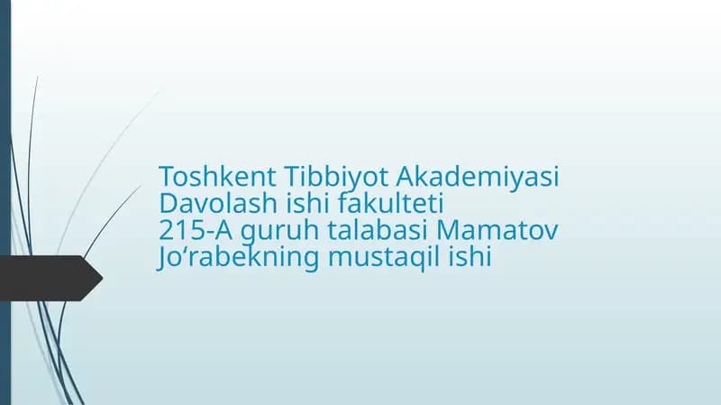 To’lqin Zarbi va Jabrlanish Zonalarini O’rgatish