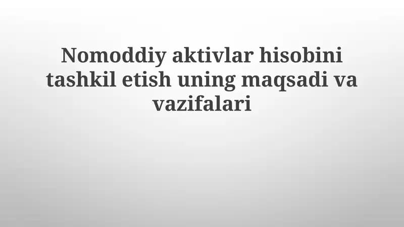 Nomoddiy aktivlar hisobi tashkiloti