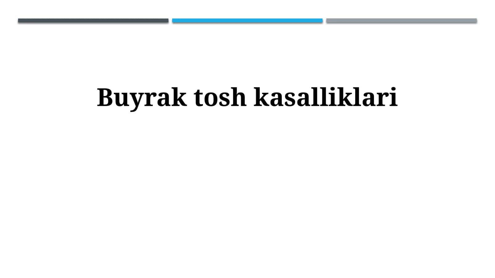 Buyrak tosh kasalliklari
