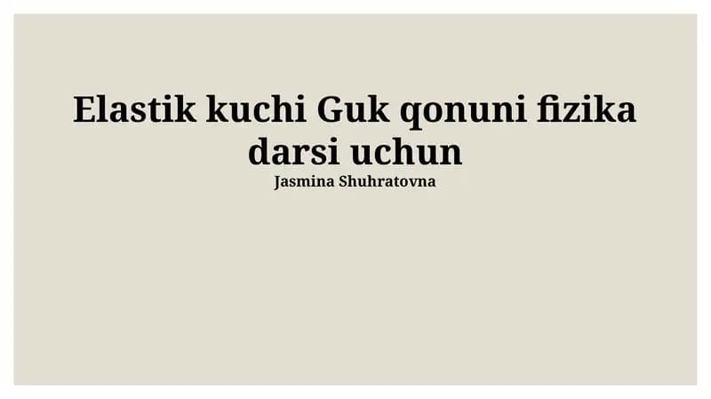 Hukning Qonuni: Qo'llanilishi va Chegaralanishi