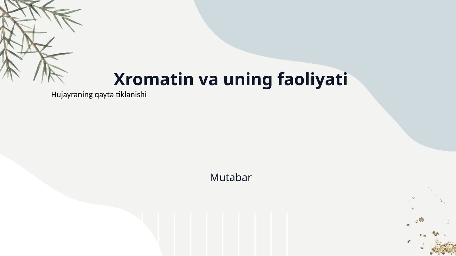 Xromatin va uning faoliyati
Hujayraning qayta tiklanishi