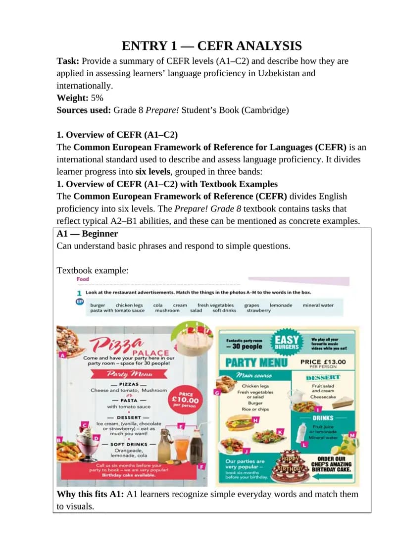 CEFR Analysis