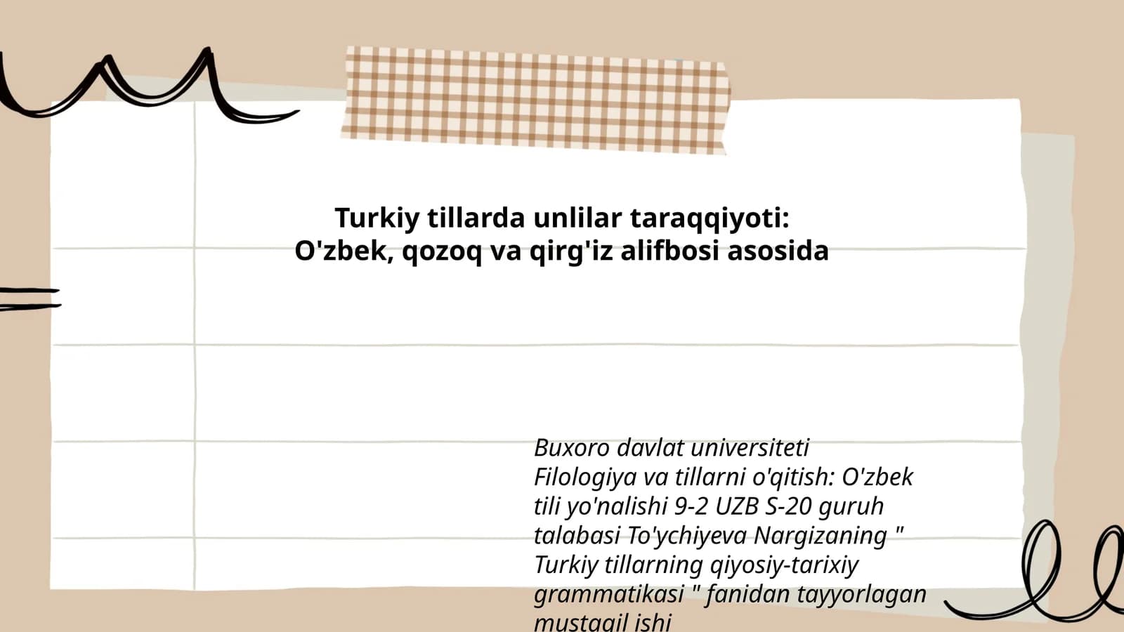 Turkiy tillarda unlilar taraqqiyoti