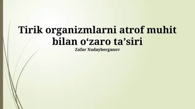 Ekologik omillar