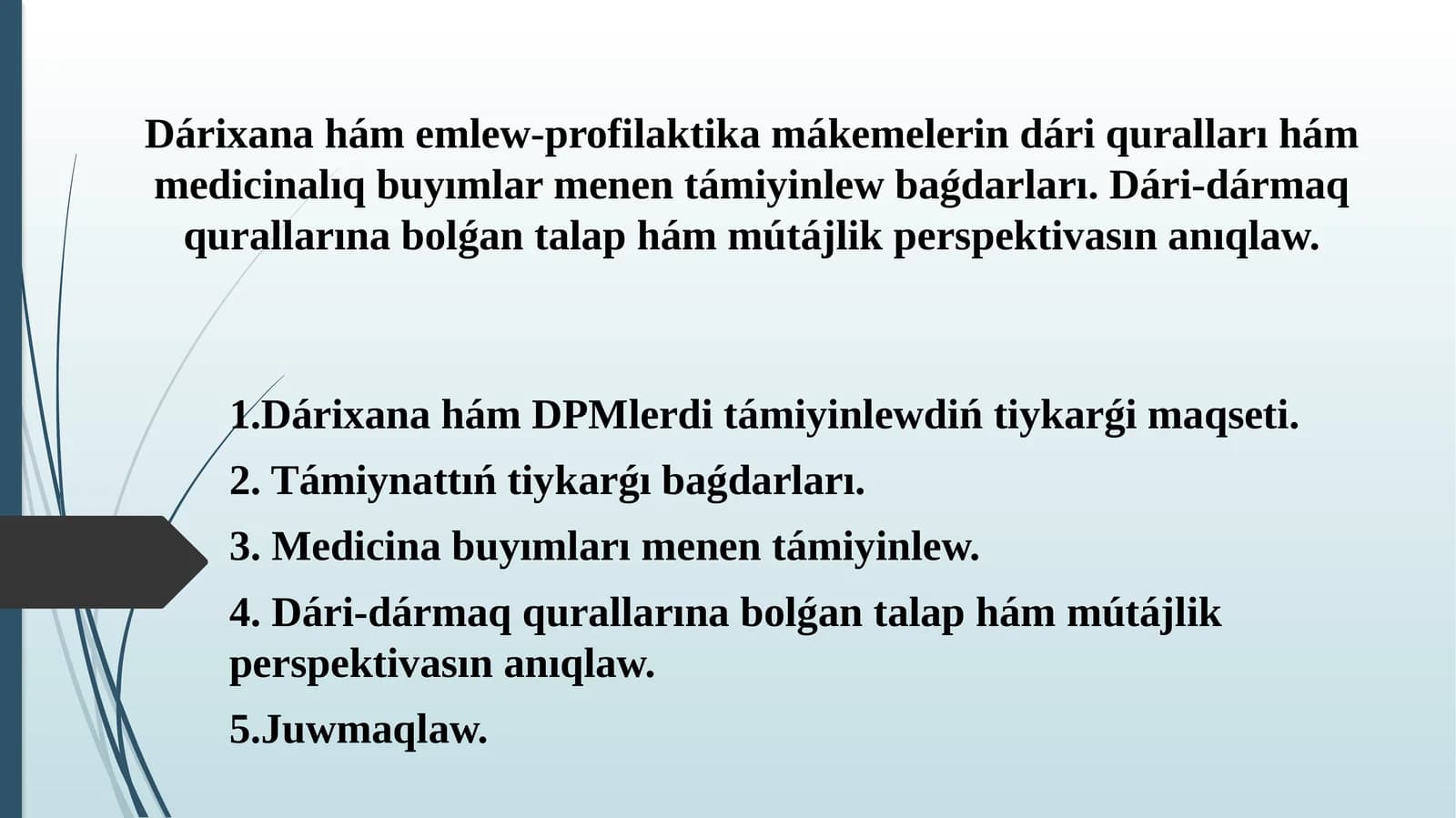 Dárixanahámemlew-profilaktikamákemelerindáriquralları