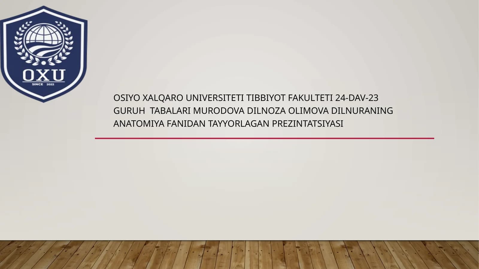 Tishlar ontogenezi