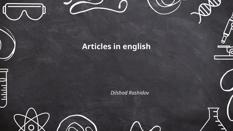 Articles in English