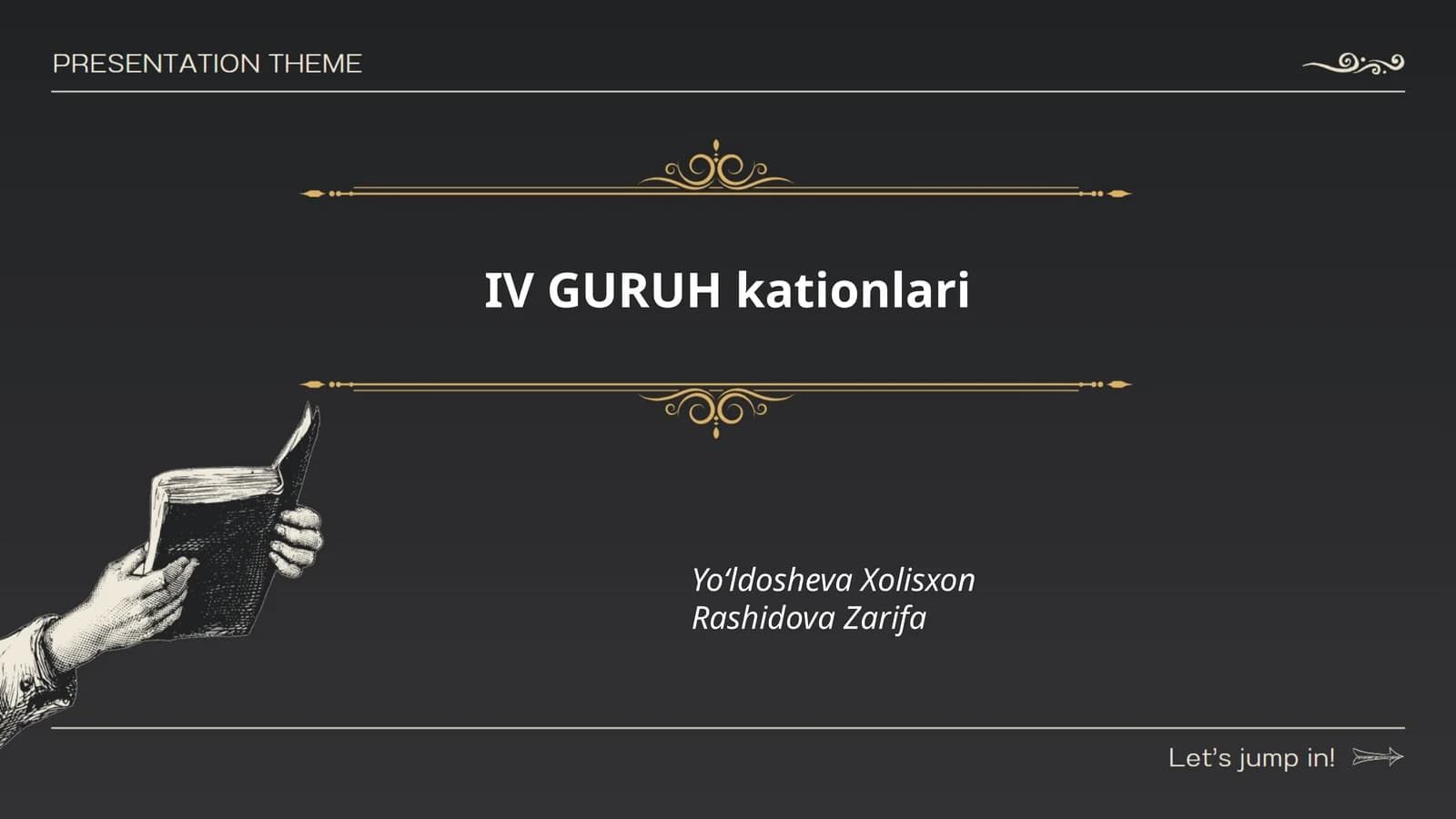 IV GURUH kationlari