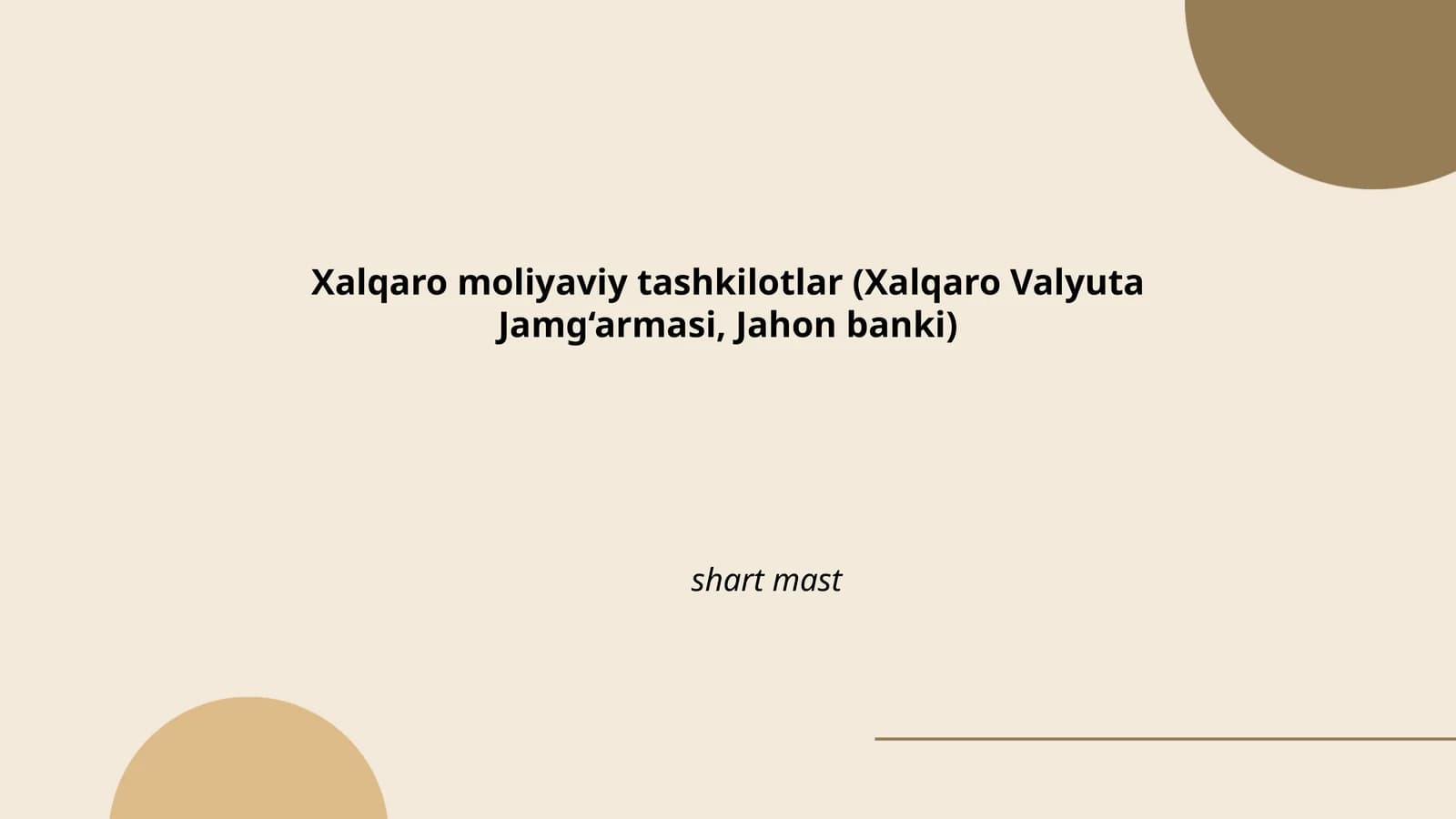 Xalqaro moliyaviy tashkilotlar tarixi