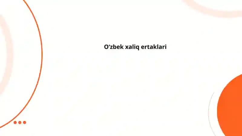 Oʻzbek xaliq ertaklari