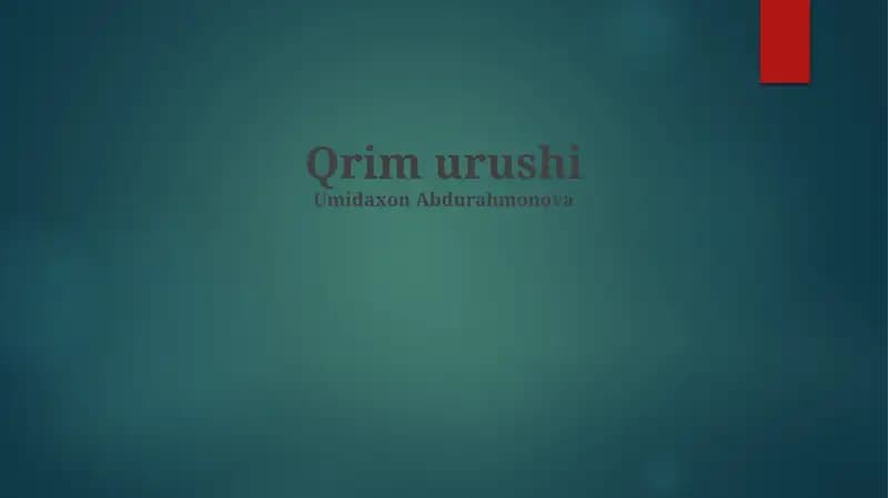 Qrim urushi