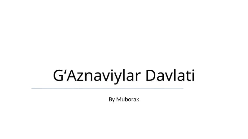 GʻAznaviylar Davlati