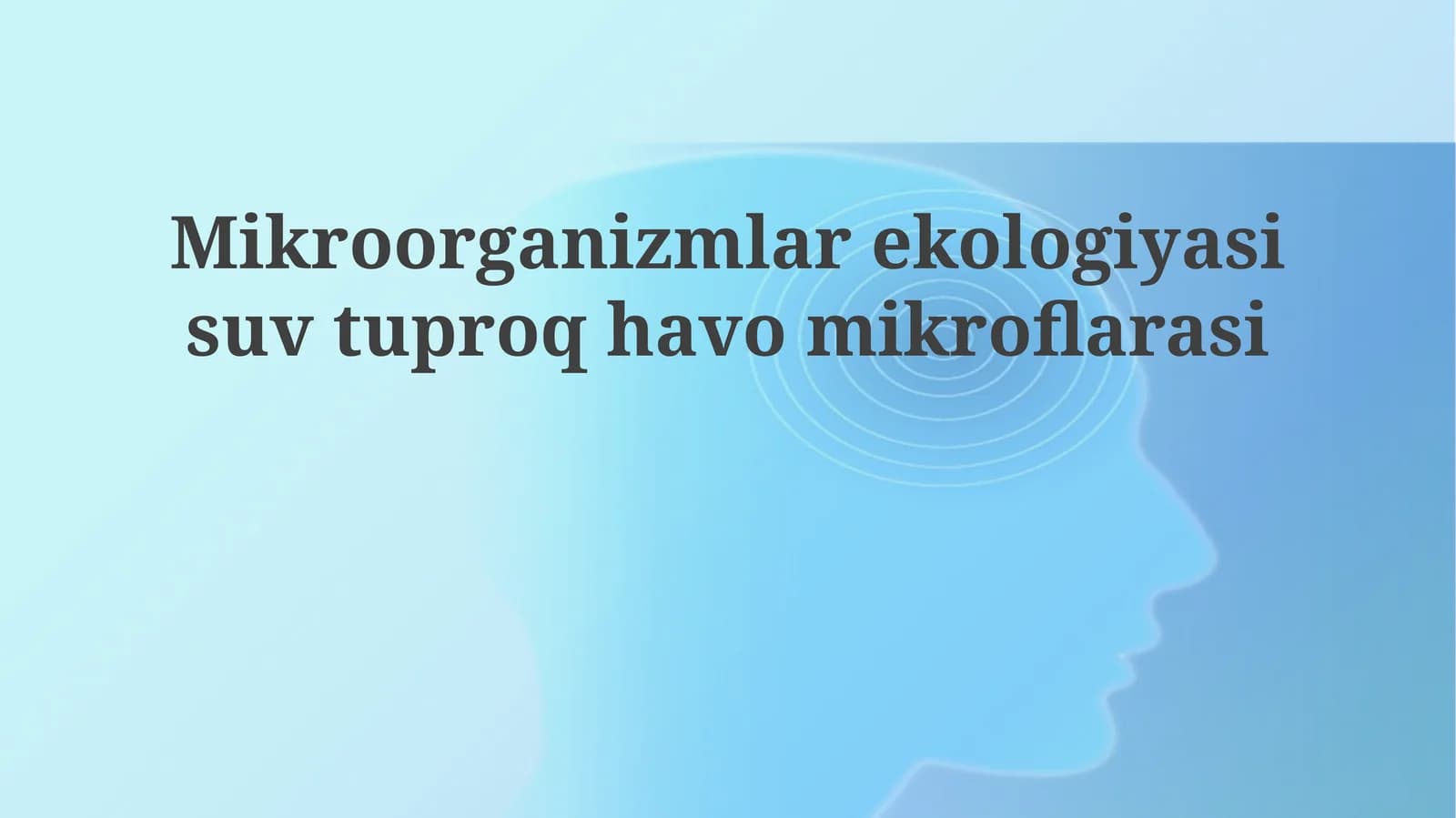 Mikrobial ekologiya