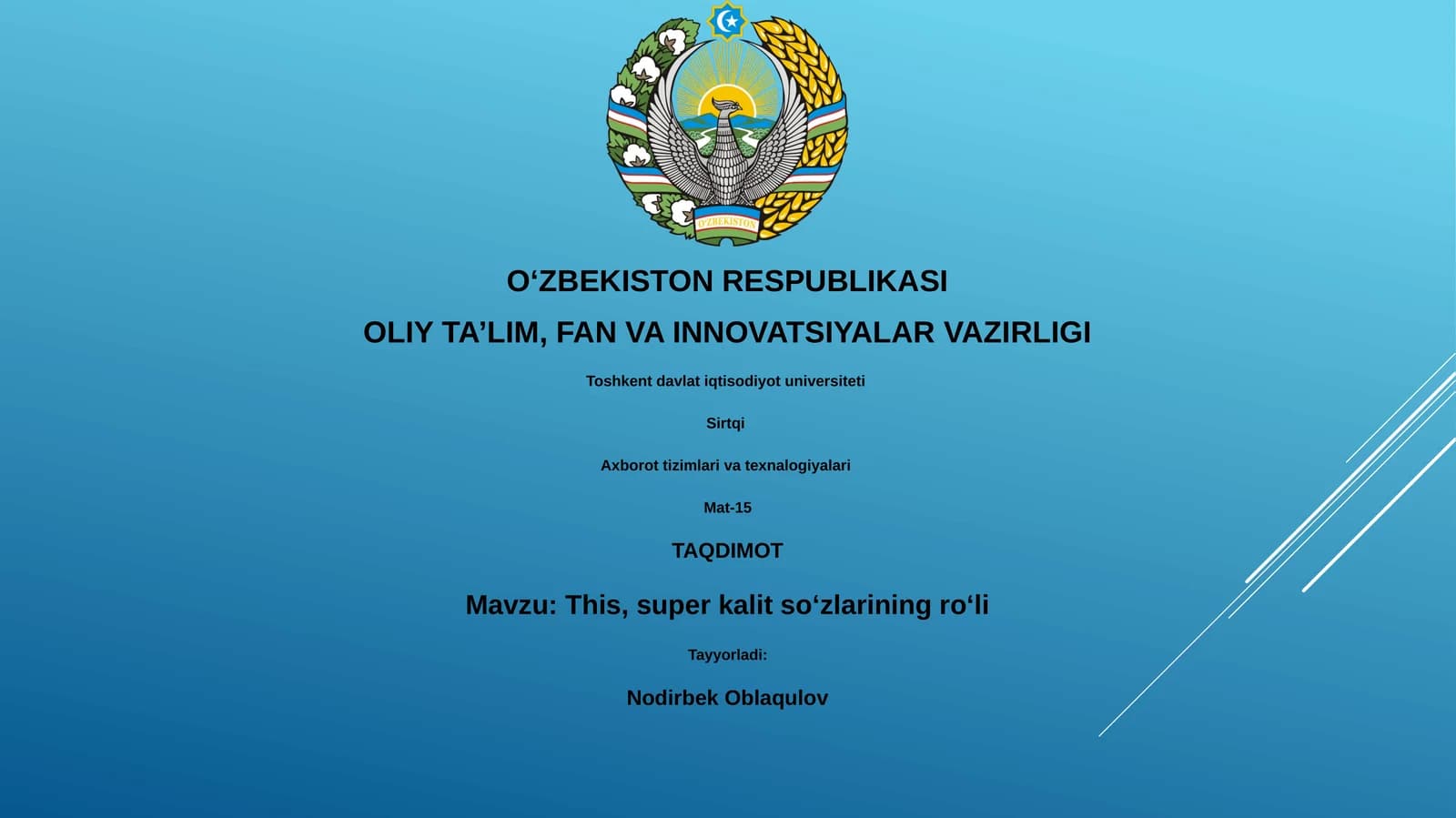 Super kalit so'zlarining ro'li