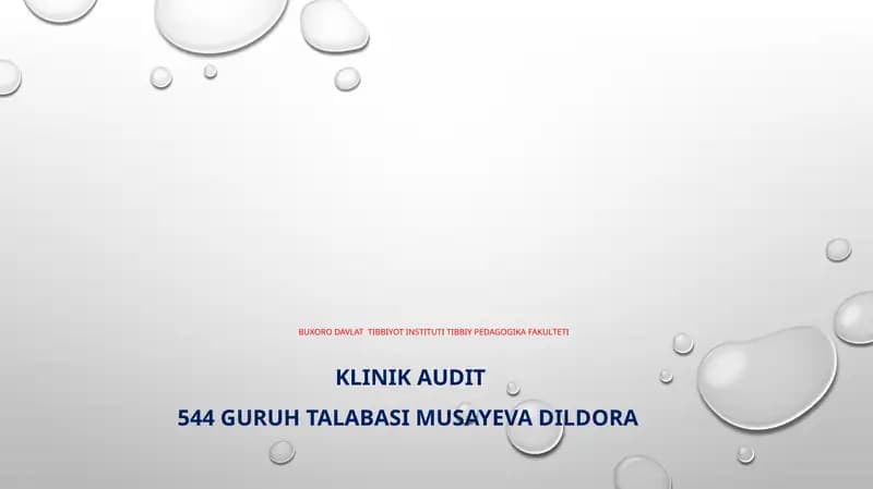 BUXORO DAVLAT TIBBIYOT INSTITUTI